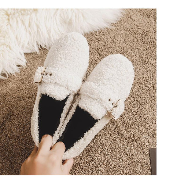 平底ラムピーズシューズ【送料無料】【代金引換】