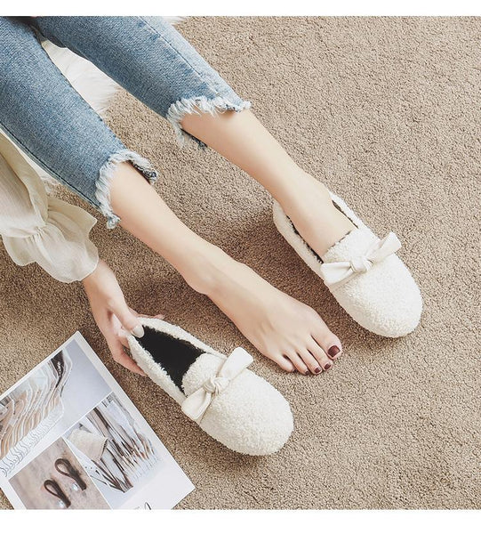 平底ラムピーズシューズ【送料無料】【代金引換】