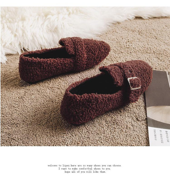 平底ラムピーズシューズ【送料無料】【代金引換】