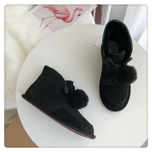 毛玉付きの綿の靴【送料無料】【代金引換】