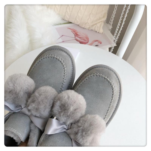 毛玉付きの綿の靴【送料無料】【代金引換】